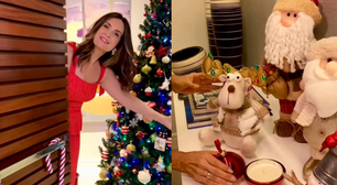 Fátima Bernardes exibe detalhes de árvore de Natal com bolinhas personalizadas