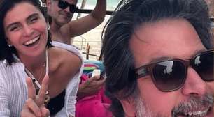 Giovanna Antonelli e Murilo Benício brincam sobre encontro na praia: 'Férias com ex'