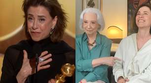 Confira a reação de Fernanda Montenegro com a vitória da filha no Globo de Ouro