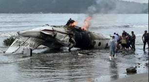 Tragédia aérea em Ubatuba: Avião explode e caí na praia; Piloto morre na hora