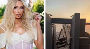 Paris Hilton visita escombros de sua mansão destruída por incêndio em Los Angeles; veja