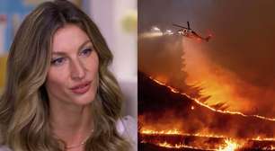 Gisele Bündchen anuncia doação e faz apelo após incêndios em Los Angeles: 'Por favor'