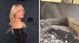 Paris Hilton mostra casa de R$ 51 milhões destruída por incêndio: 'Coração partido'