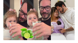 Suco de limão aprovado? Filha de Viih Tube e Eliezer tem reação inesperada ao provar limonada pela primeira vez