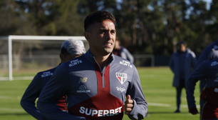 Enzo Díaz faz primeiro treino pelo São Paulo durante a pré-temporada nos Estados Unidos