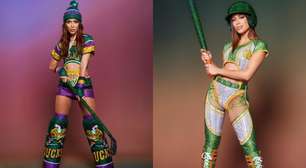 Anitta elege looks brilhantes inspirados no hóquei e no beisebol para os 'Ensaios da Anitta'