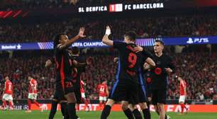 Barcelona vence Benfica em virada histórica com gols de Raphinha