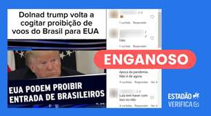 Reportagem mostra que Trump cogitou proibir voos do Brasil para os EUA em 2020, não agora