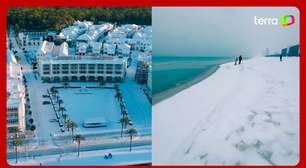 Neve na Flórida: imagens impressionantes mostram praias 'congeladas' com clima atípico