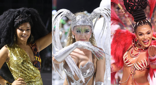 Carnaval 2025: musas e rainhas de bateria entregam fantasias já em clima de desfile oficial no primeiro dia de ensaio técnico no RJ