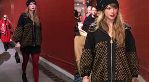 Diva caríssima! Taylor Swift usa look grifado e acessórios de até 660 mil para jogo de namorado