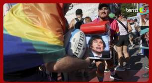 Milhares protestam a favor da diversidade e contra Milei na Argentina