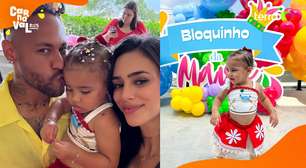 Neymar curte carnaval em 'bloquinho' da filha Mavie