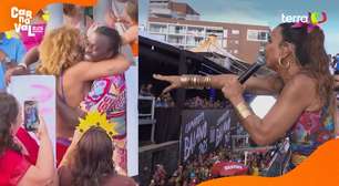 Ivete Sangalo para trio elétrico após pedido de casamento no meio da folia