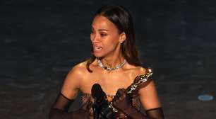 'Tenho orgulho de ser filha de imigrantes': o discurso emocionado de Zoe Saldaña no Oscar