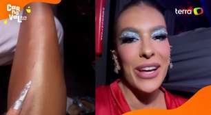 Lore Improta explica queda durante desfile pela Viradouro na Sapucaí: 'Resto de fantasia'