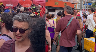 Lucas Lima curte bloco Agora Vai, em SP