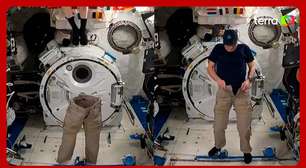 Astronauta da Nasa mostra como veste as calças no espaço e viraliza