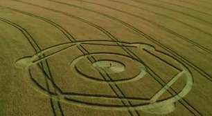 Mistério no campo de trigo: marca inexplicável surge em plantação