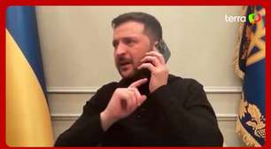 Zelensky dá 'corte' em Macron durante ligação: 'Posso te ligar em 15 minutos?'