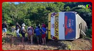 Ônibus escolar tomba e deixa dois estudantes mortos na Paraíba