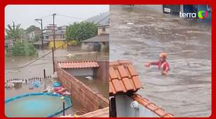 Chuva em Angra dos Reis: Parque Mambucaba fica debaixo d'água e deixa moradores ilhados