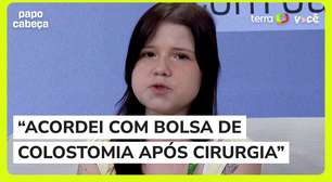 Fiquei com medo, diz influenciadora ao acordar com bolsa de colostomia após cirurgia