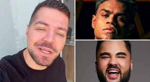 Após afirmar que viu MC Cabelinho e Lucas Guedez se beijando, Victor Sarro esclarece: 'Brincadeira'