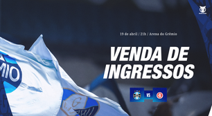 Grêmio abre promoção exclusiva e inicia venda de ingressos para o Gre-Nal na Arena: "Valores a partir de R$ 20"