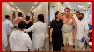 Em novo vídeo, Bolsonaro aparece caminhando ao lado de Michelle em hospital