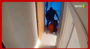 Novas imagens mostram advogado João Neto arrastando mulher em seu apartamento em Maceió
