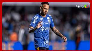 Neymar chora ao se machucar mais uma vez pelo Santos