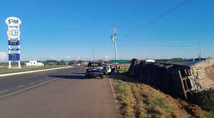 Motorista é preso por dirigir embriagado após tombar caminhão na BR-287
