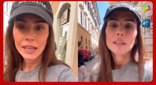 Em Roma, Deborah Secco lamenta a morte do papa Francisco: 'Dia tão triste'
