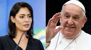 Michelle Bolsonaro posta foto secreta com Papa e surpreende