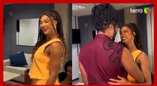 Aline e Diogo se reencontram na final do BBB25 e fãs voltam a especular sobre reconciliação