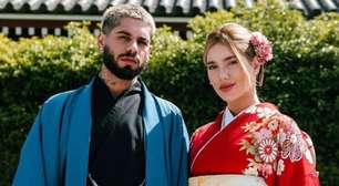 Virgínia e Zé Felipe roubam a cena no Japão com roupas típicas