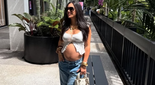 Escoltada por segurança, Bruna Biancardi faz compras de enxoval para Mel nos EUA
