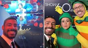 Após polêmicas, Cauã Reymond posa ao lado de artistas nos 60 anos da TV Globo