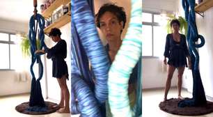 Lia Khey resgata sua ancestralidade através das artes plásticas: 'Honro minha mãe quanto mulher preta'