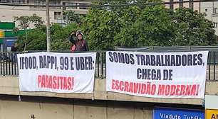 Dia do Trabalhador: São Paulo amanhece com faixas de protesto dos motoboys