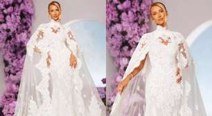 Véu diferente, excesso de renda e mais: Os detalhes do vestido de noiva de Ana Paula Siebert