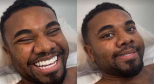 Davi Brito mostra resultado da lipo HD após uma semana de cirurgia: 'Meio inchado'