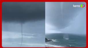 Tromba d'água é registrada durante fortes chuvas em Salvador (BA); veja vídeos