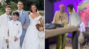 Filho de Wanessa faz surpresa em casamento de Marcus Buaiz com Isis Valverde
