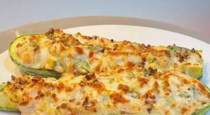 Abobrinha gratinada: recheio cremoso, casquinha crocante