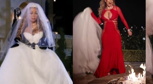 Poucos lembram, mas em 2017 Mariah Carey queimou vestido de noiva Valentino de R$ 1,4 milhões em clipe após romper relação