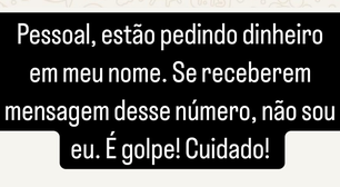 Patrícia Poeta compartilha tentativa de golpe usando seu nome