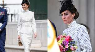 O poá está com tudo: Kate Middleton elege vestido de bolinhas para os 80 anos do Dia da Vitória