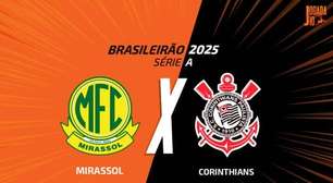 Mirassol x Corinthians: onde assistir, escalações e arbitragem